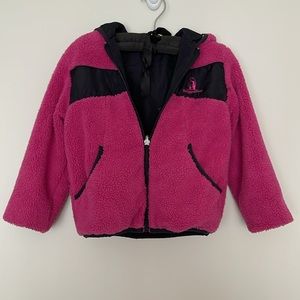 Rugged Bear Reversible Osito Hooded Pink & Black Jacket Kids Girls Size 4